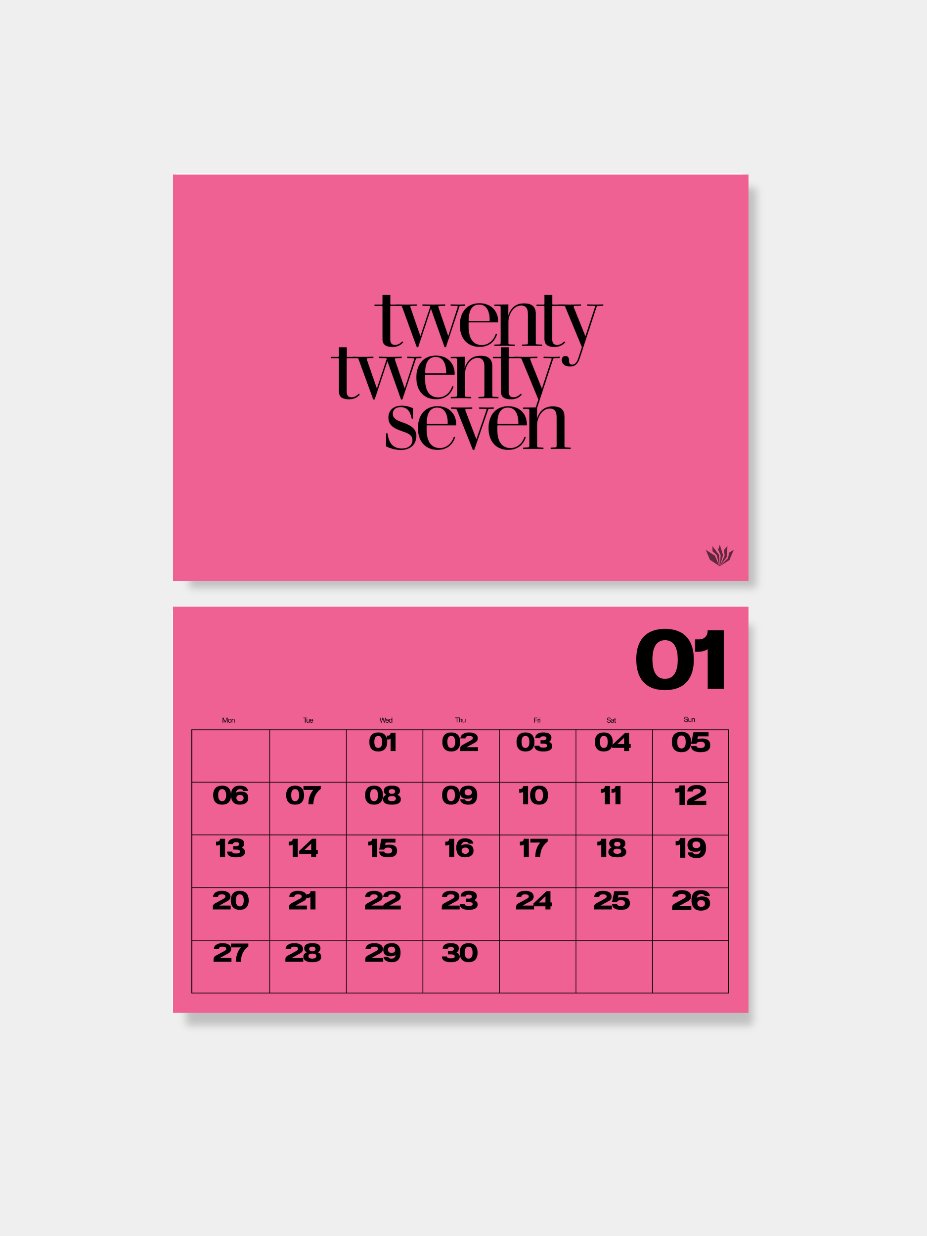 2027 Monthly Calendar A1