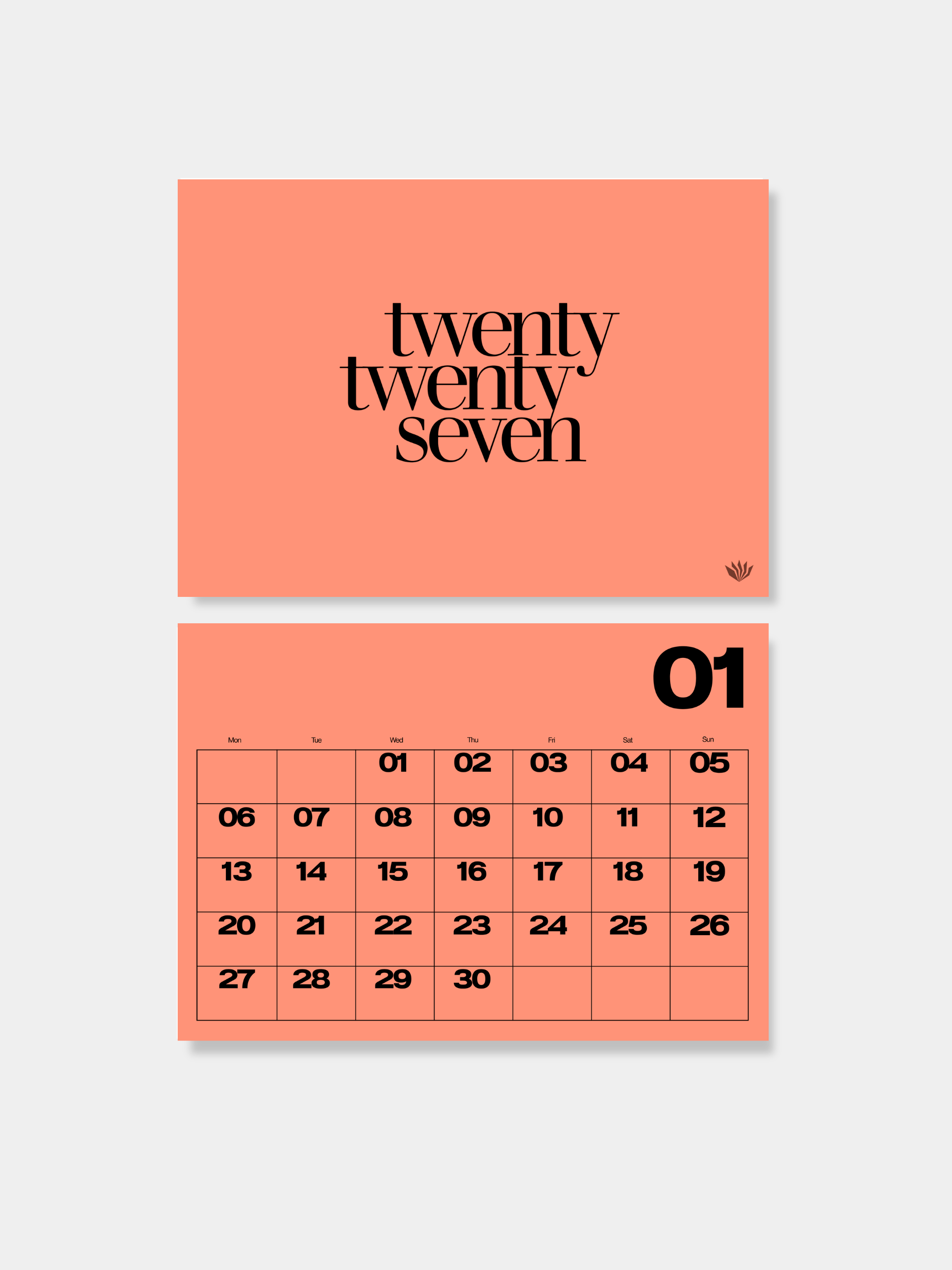 2027 Monthly Calendar A1