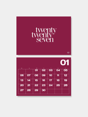 2027 Monthly Calendar A1