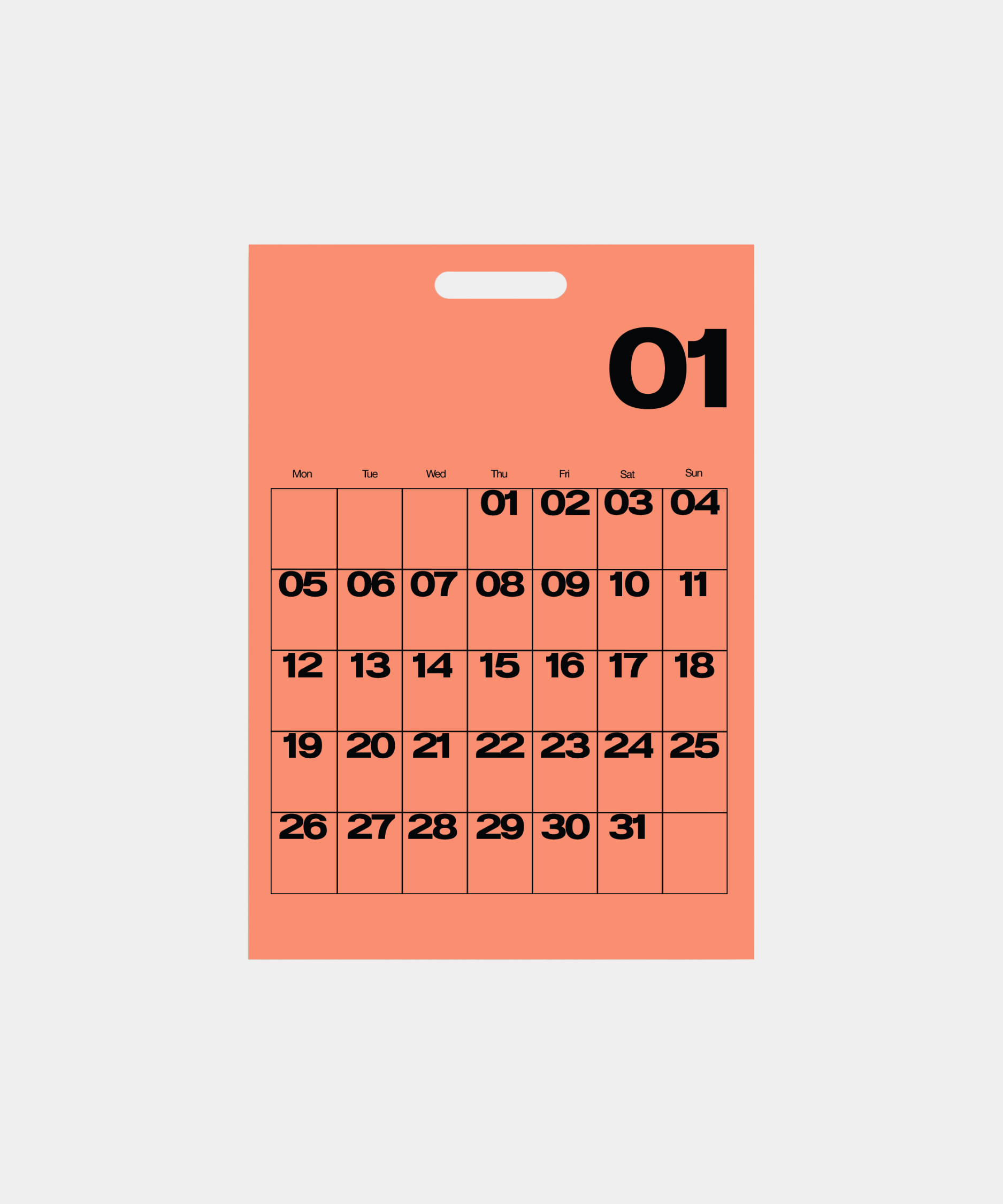 A3 Monthly Calendar Sheets