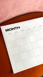 A2 Monthly Planner