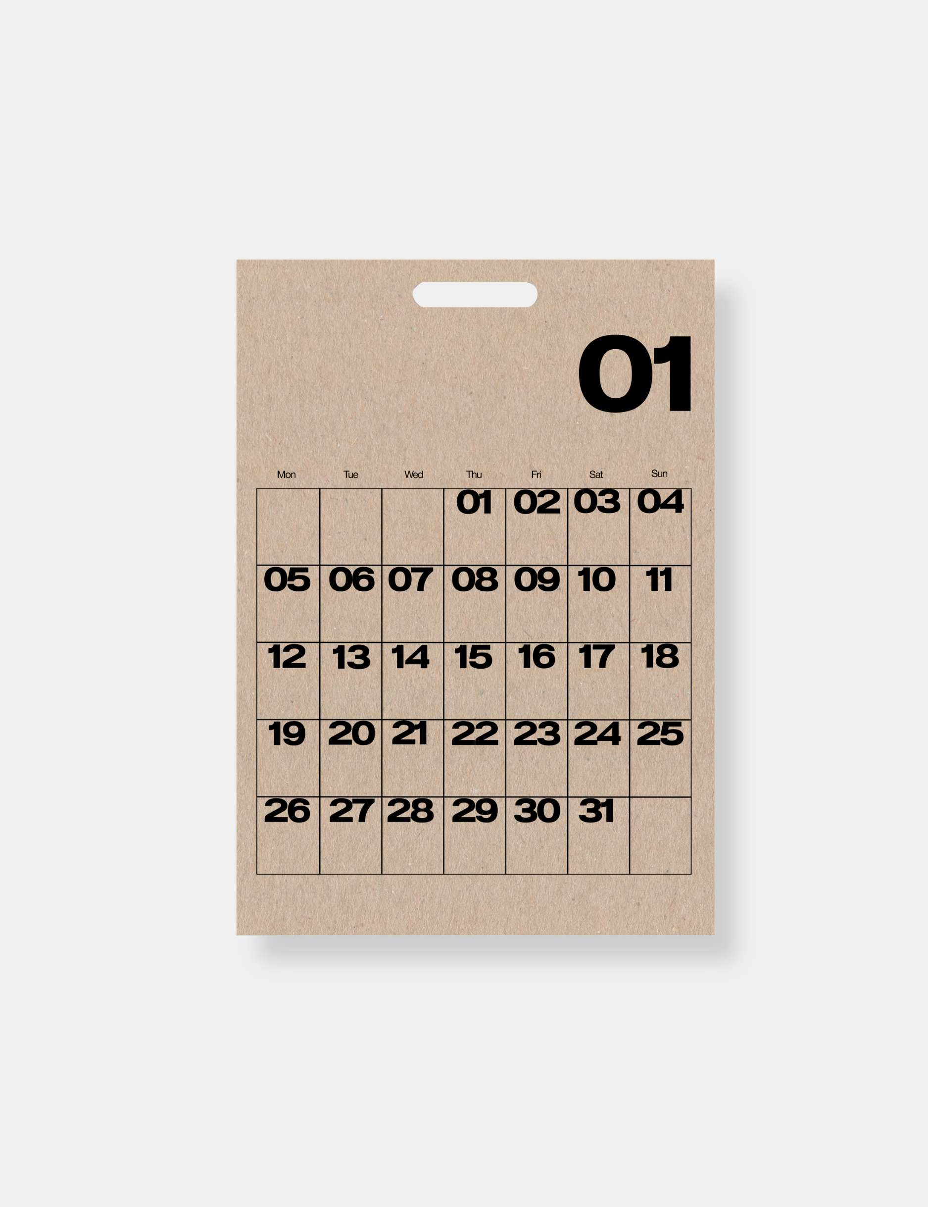 A3 Monthly Calendar Sheets