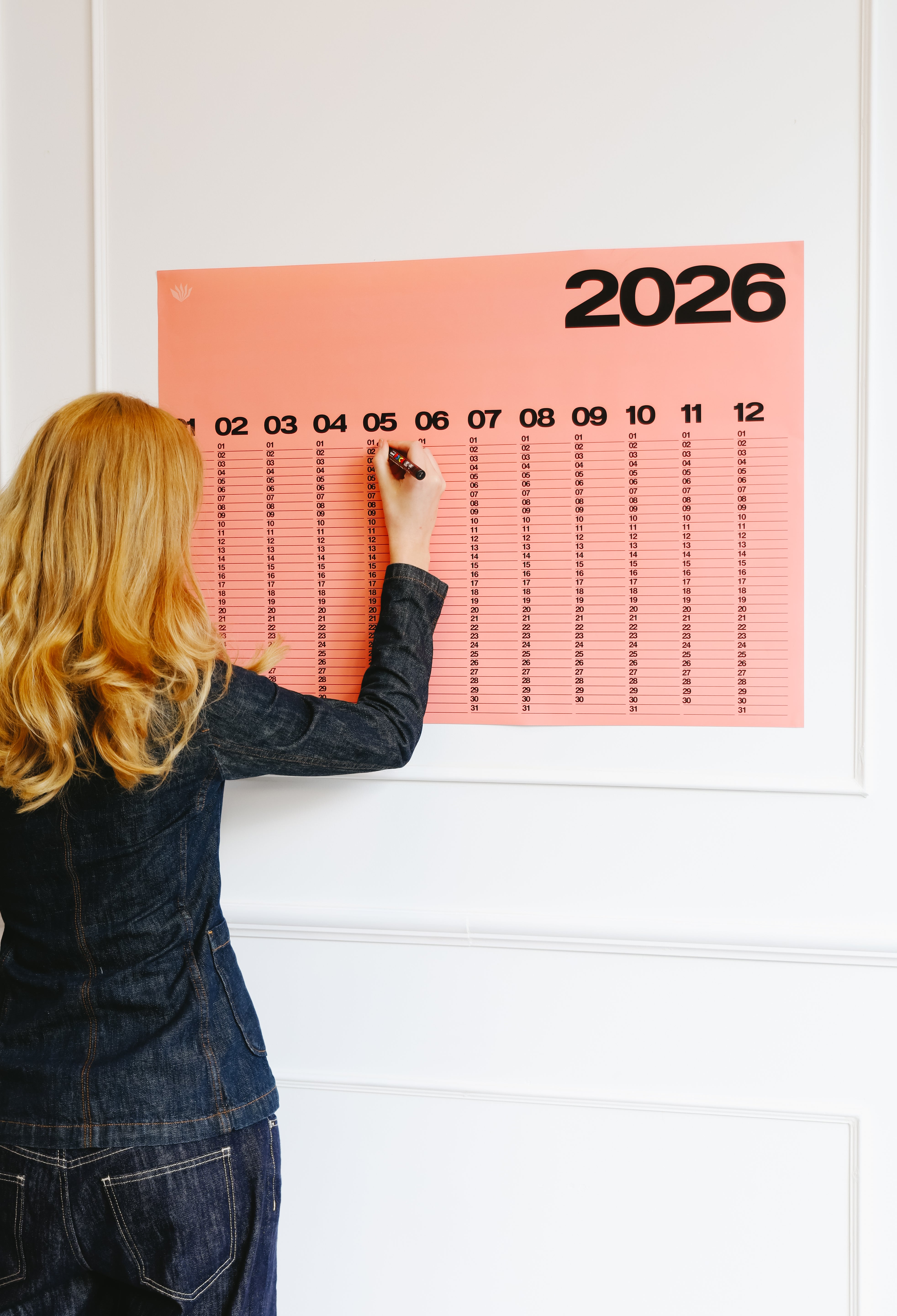 Year At A Glance Wall Calendar A1