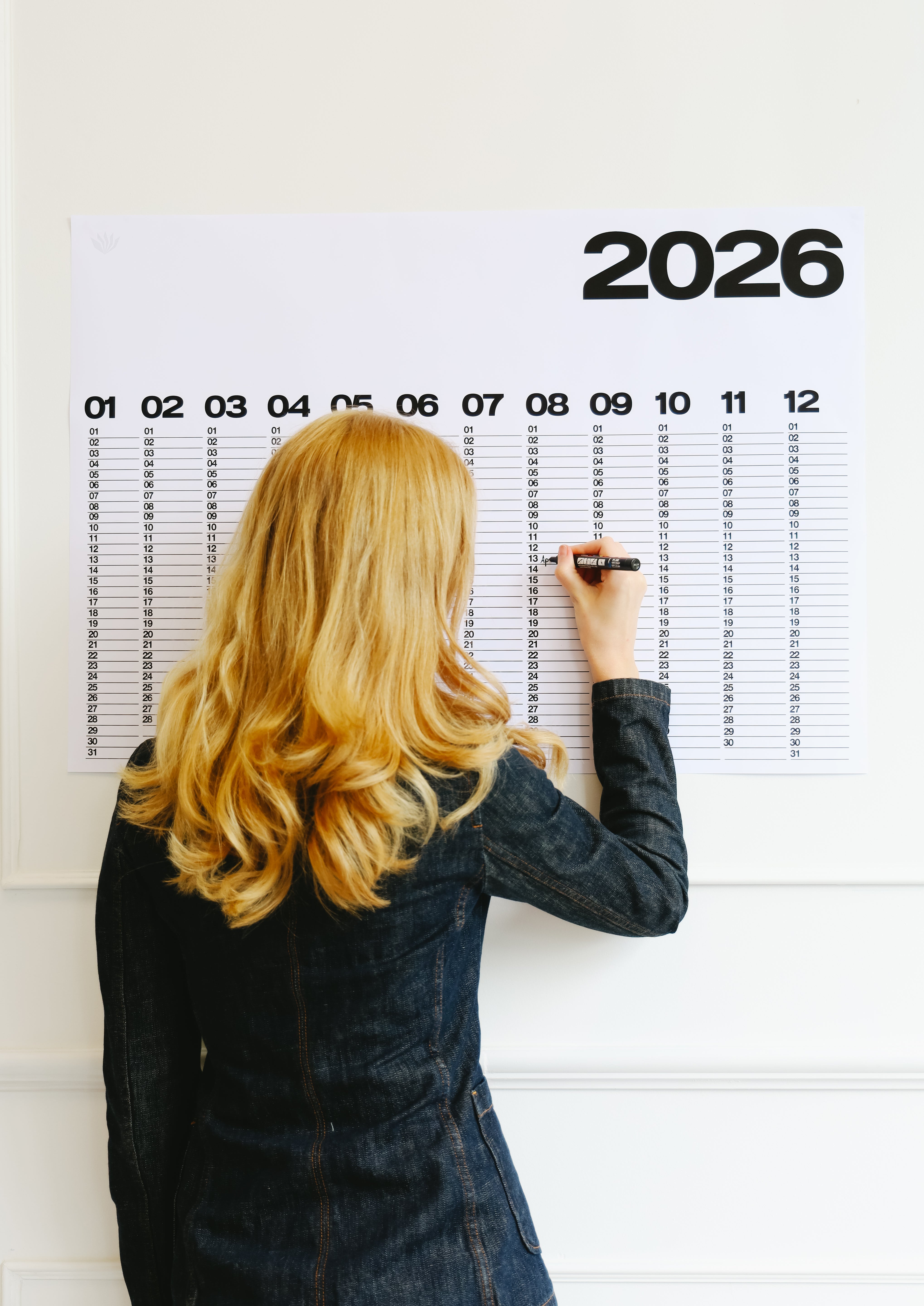 Year At A Glance Wall Calendar A1