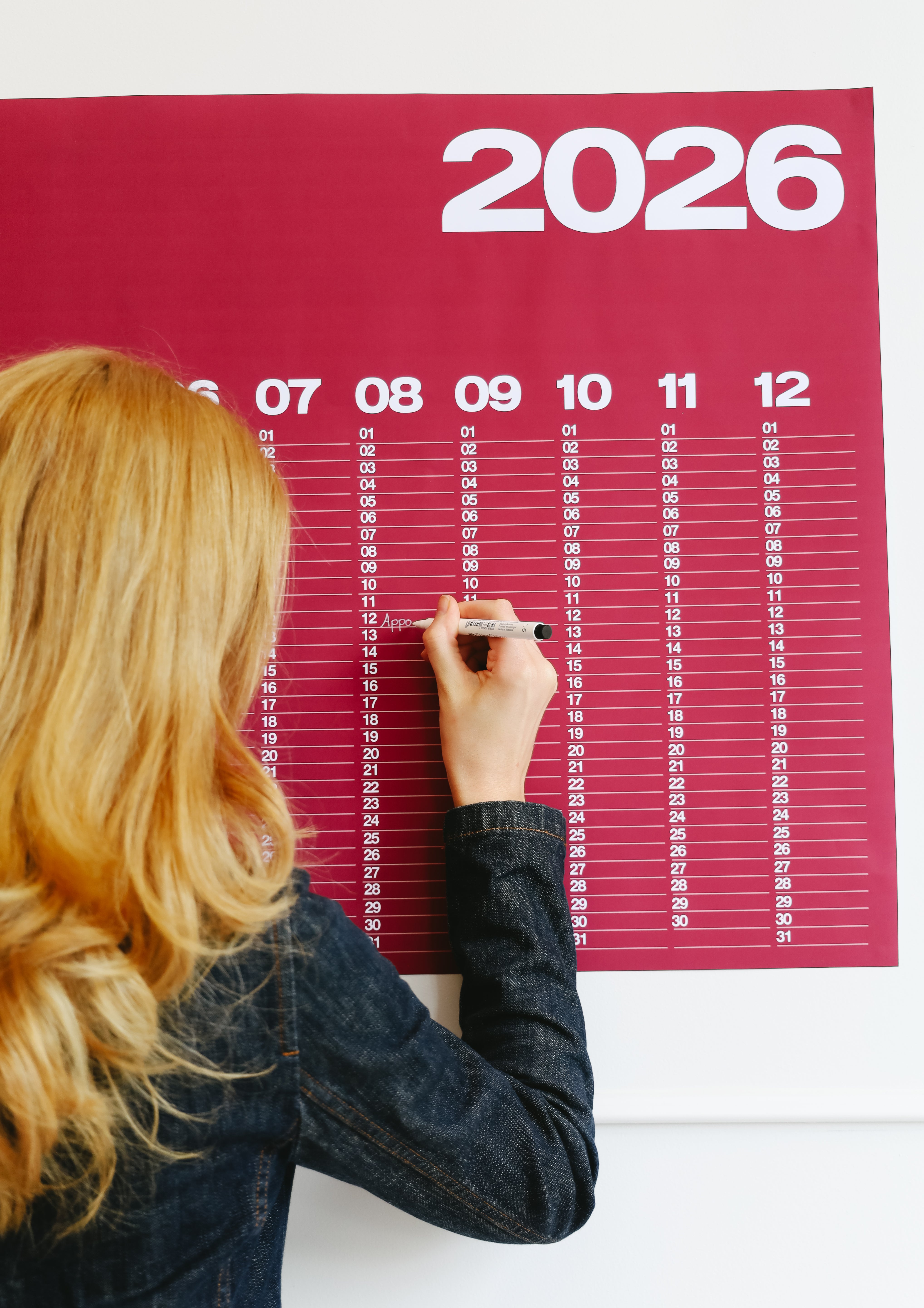 Year At A Glance Wall Calendar A1