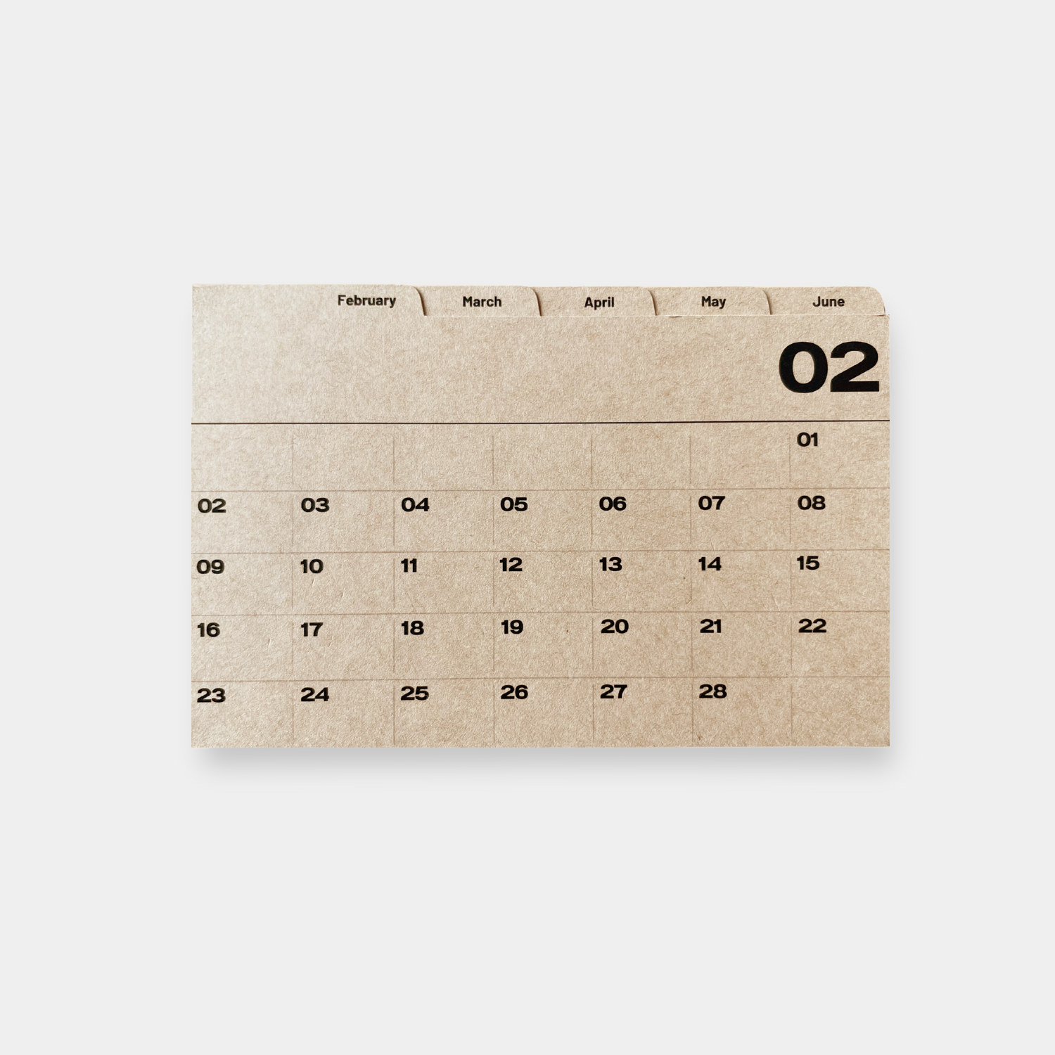 Small Index Calendar