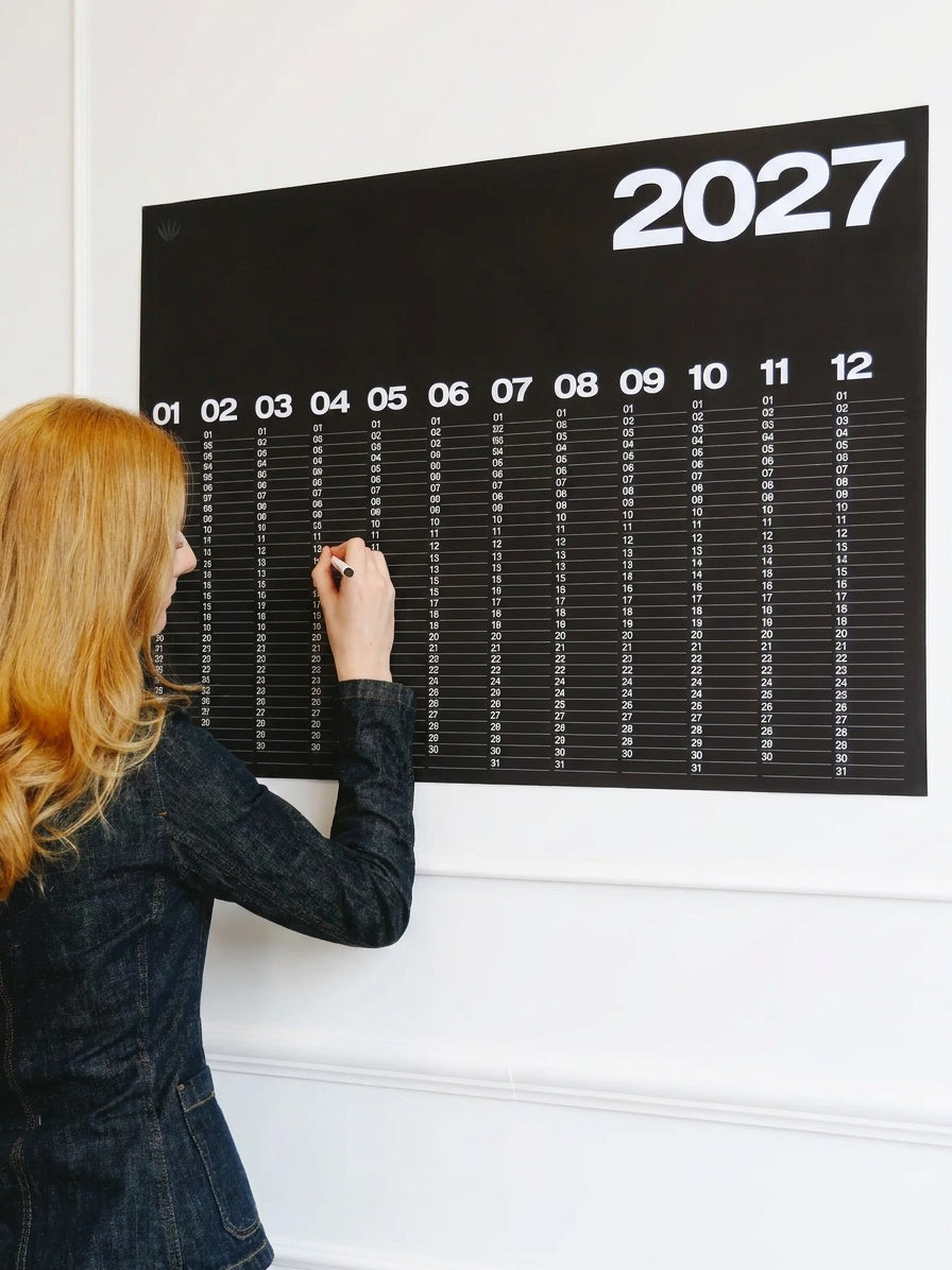 2027 Year At A Glance Wall Calendar A1